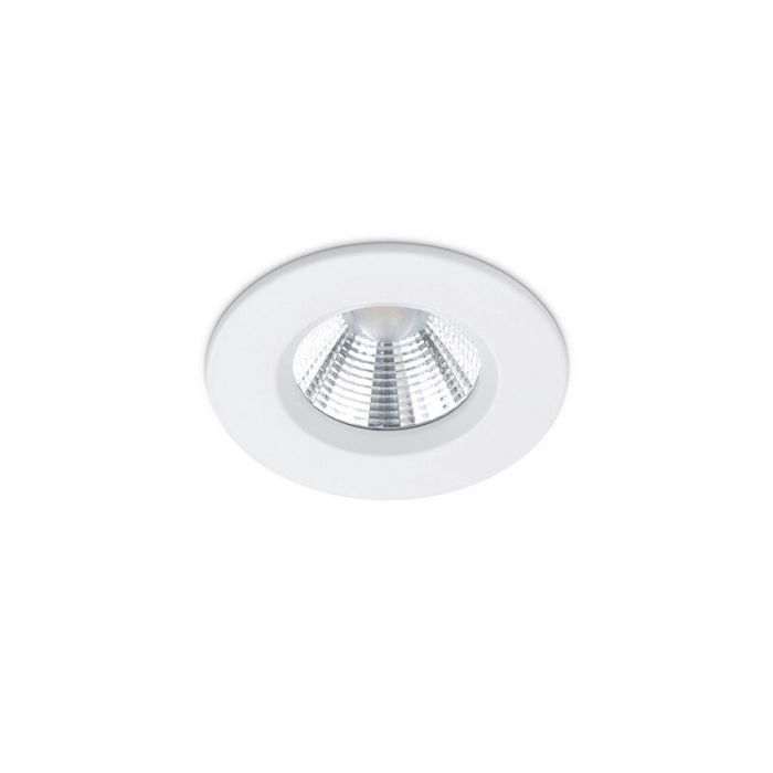 Spot encastré salle de bain moderne blanc, Iman, 5W, 3000K LED, IP65