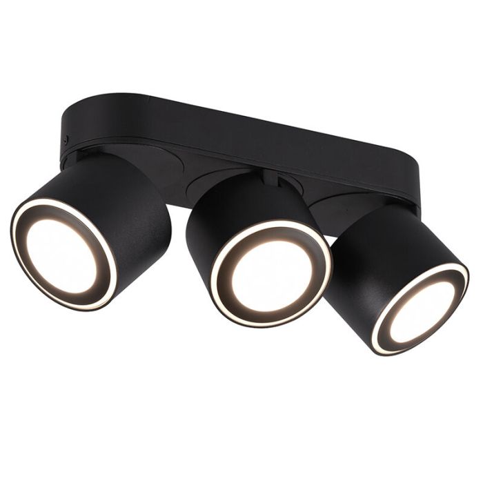 Lampe plafond moderne noire, Jorno, 3,5W, 3000K LED