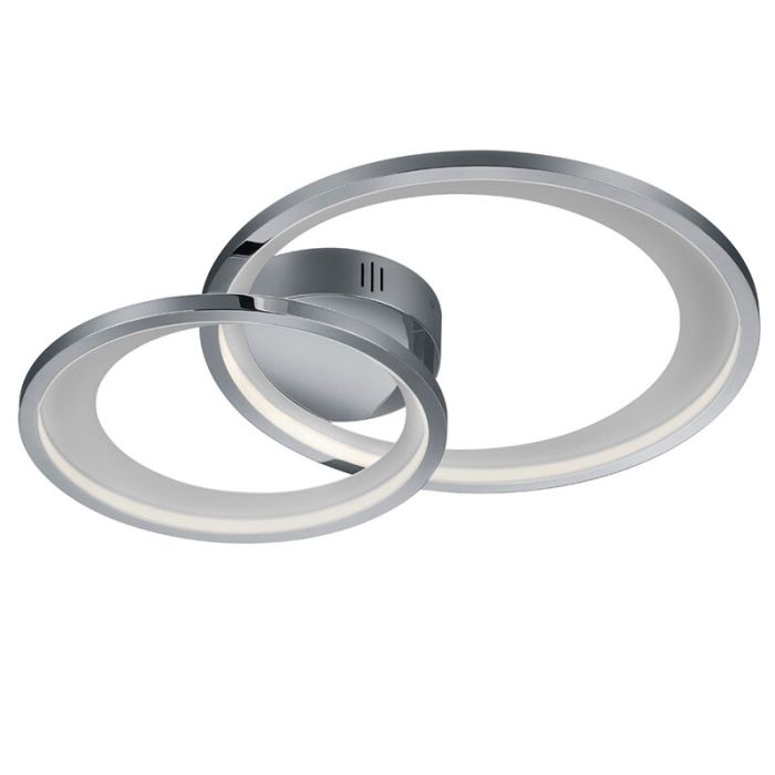 Lampe plafond moderne chromée, Kendi, 29W, 3000K LED