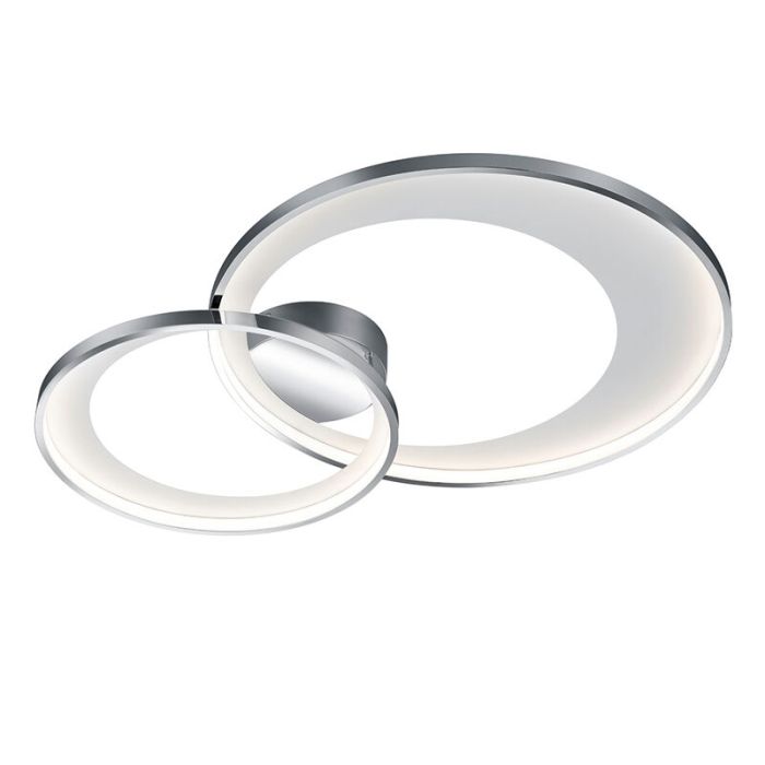 Lampe plafond moderne chromée, Kendi, 36W, 3000K LED
