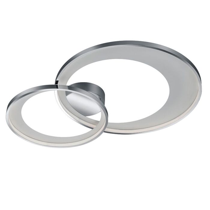 Lampe plafond moderne chromée, Kendi, 36W, 3000K LED