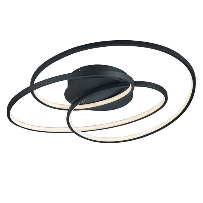 Lampe plafond moderne noire, Sabra, 38W, 3000K LED