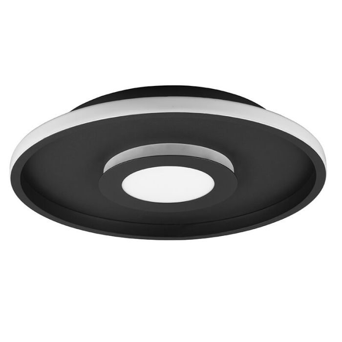 Plafonnier salle de bain moderne noir, Kayla, 35W, 3000K LED, IP44