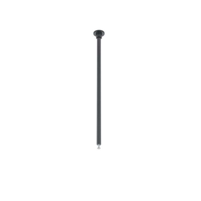 Suspension pour éclairage sur rail biphasé, métal, noir, 25cm