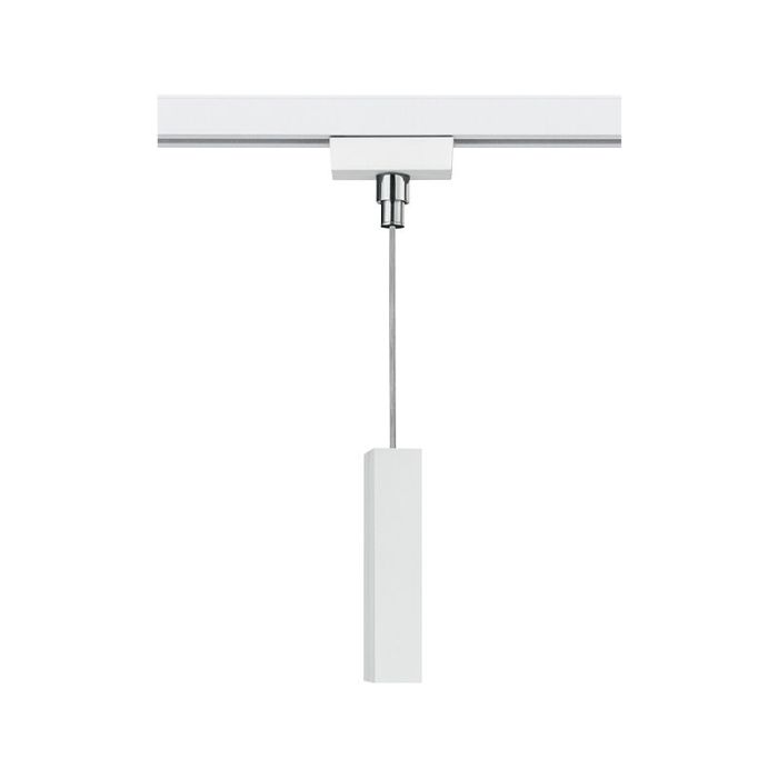Adaptateur de suspension pour éclairage sur rail biphasé, blanc