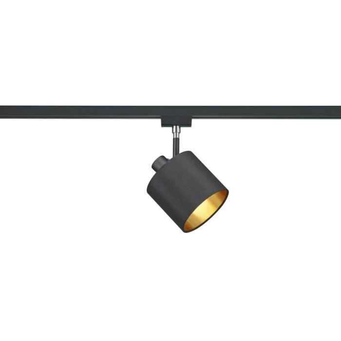 Spot noir / or pour éclairage sur rail biphasé Koge
