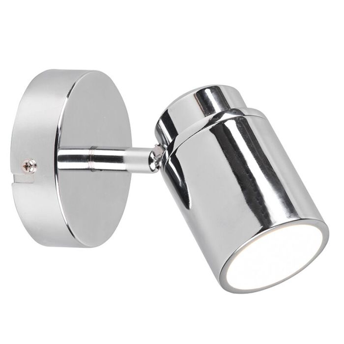 Spot plafond salle de bain moderne chromé, Nelis, IP44