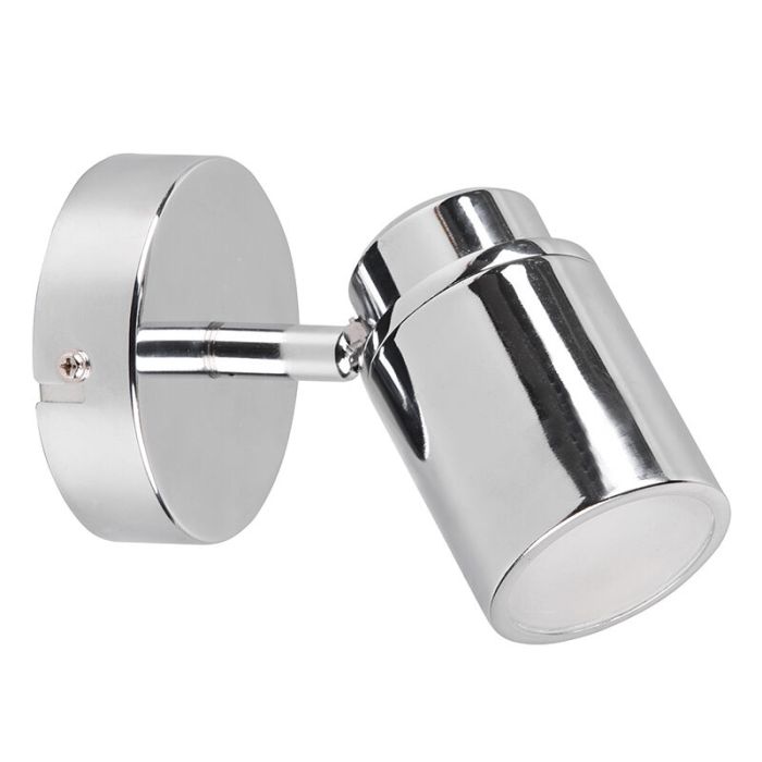 Spot plafond salle de bain moderne chromé, Nelis, IP44
