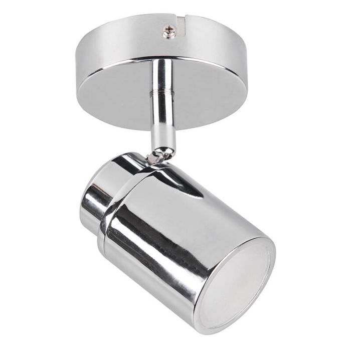 Spot plafond salle de bain moderne chromé, Nelis, IP44