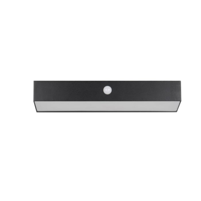 Applique solaire extérieur moderne noire, Ravindra, 6W, 4000K LED, IP44
