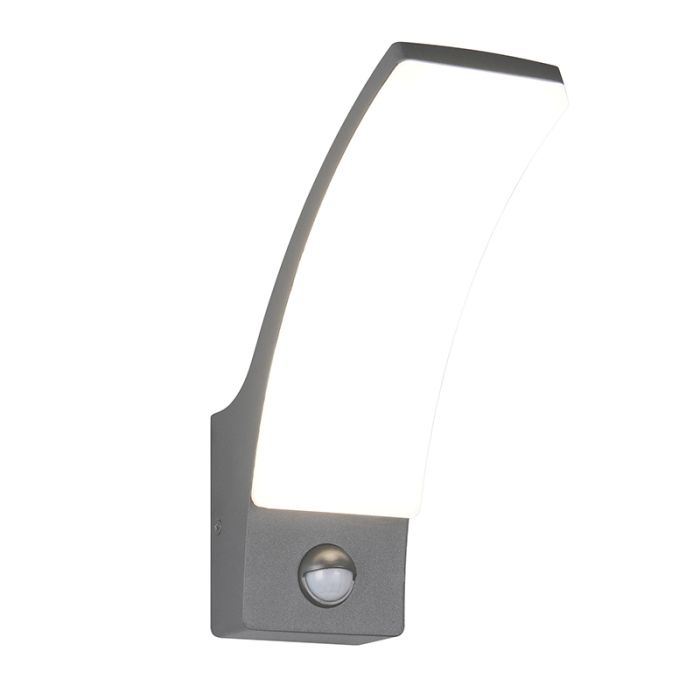 Applique extérieur avec détecteur de mouvement moderne anthracite, Popke, 12,5W, 4000K LED, IP44