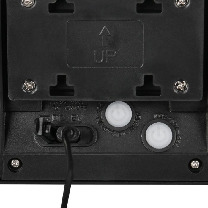 Applique solaire extérieur moderne noire, Neelam, 8W, 4000K LED, IP44