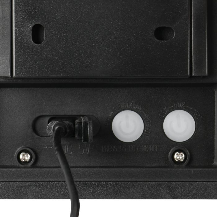 Applique solaire extérieur moderne noire, Nefise, 8W, 4000K LED, IP44