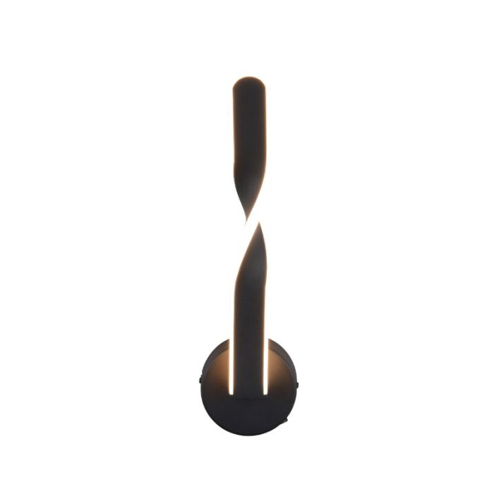 Applique murale design noire, Quirinus, 11W, 4000K LED, avec interrupteur