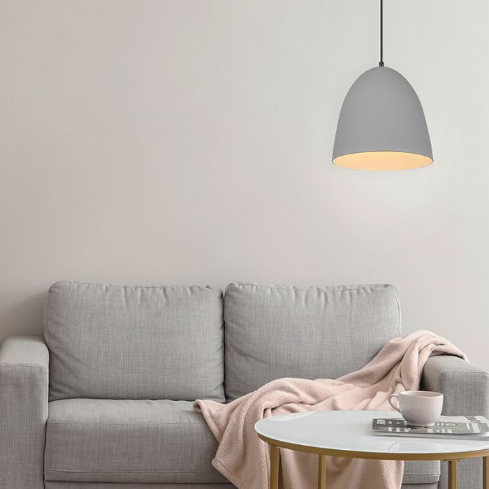 Suspension demi-sphère moderne grise, Ingmar