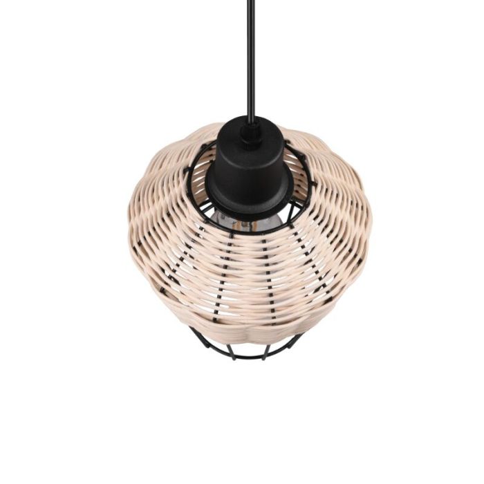 Suspension en rotin marronne, Mirne