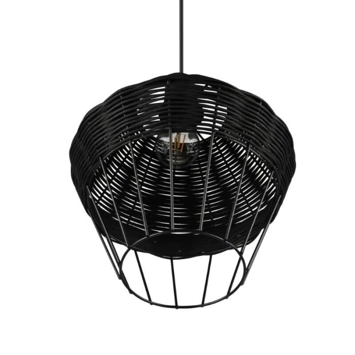 Suspension en rotin noire, Mirne