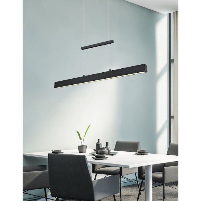 Suspension moderne noire, Dinant, 21W, 3000K LED