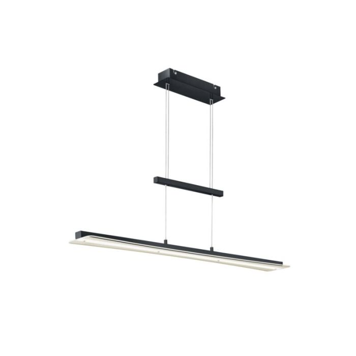 Suspension moderne noire, Port, 18W, blanc chaud à froid réglable LED