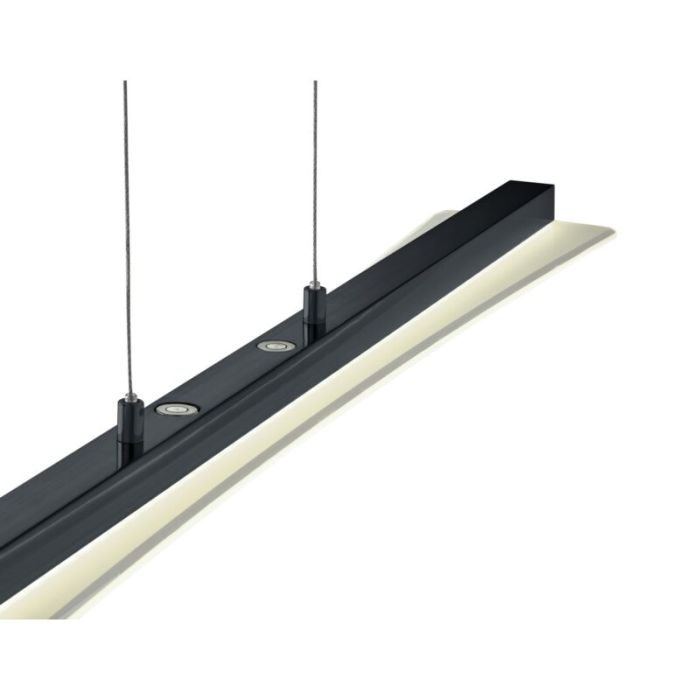 Suspension moderne noire, Port, 18W, blanc chaud à froid réglable LED