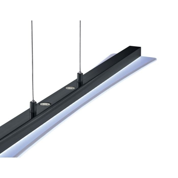 Suspension moderne noire, Port, 18W, blanc chaud à froid réglable LED