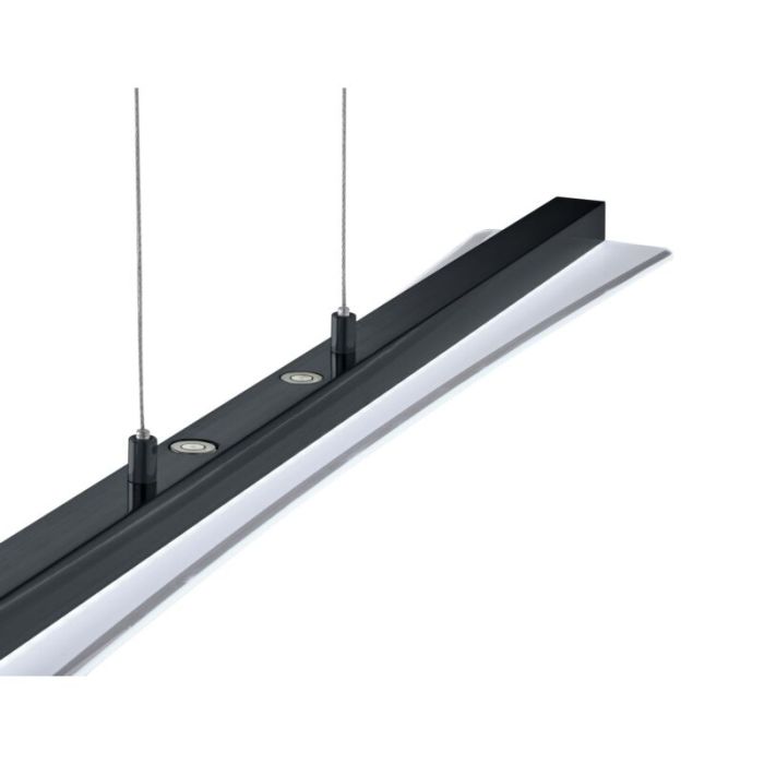 Suspension moderne noire, Port, 18W, blanc chaud à froid réglable LED