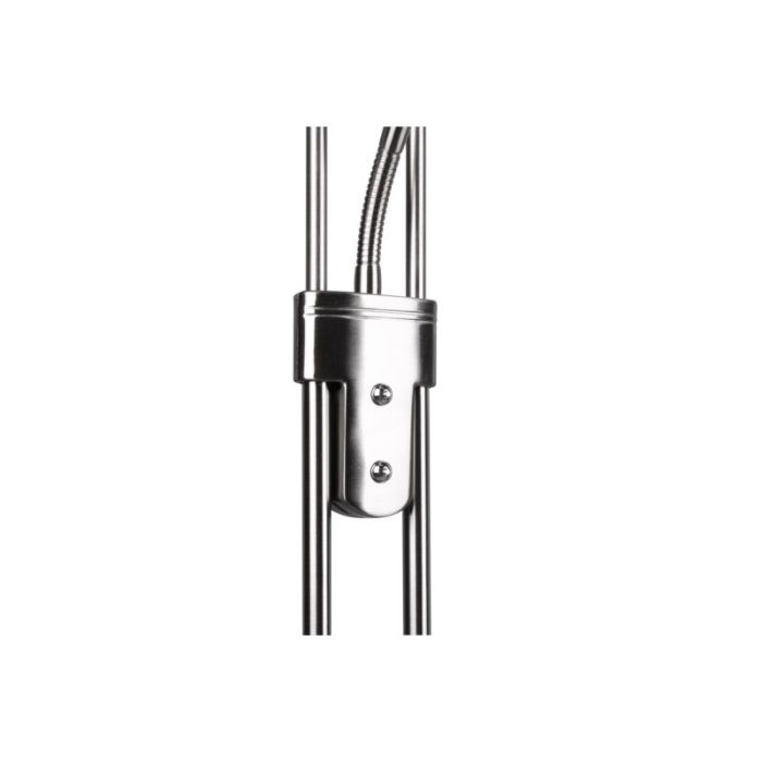 Lampadaire liseuse moderne nickel, Fredrika, 27W, 3000K LED, avec variateur tactile