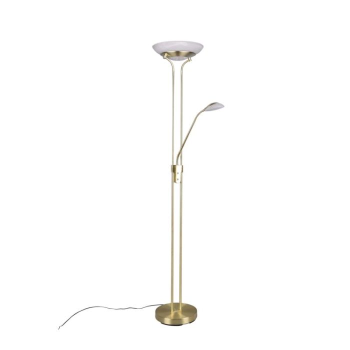 Lampadaire liseuse moderne laiton, Fredrika, 27W, 3000K LED, avec variateur tactile