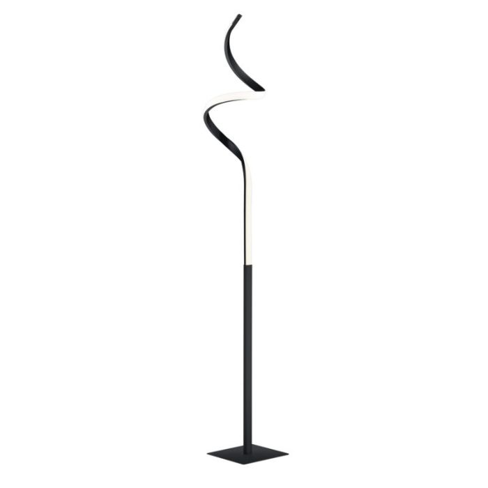 Lampadaire moderne noir, Aby, 11W, 3000K LED, avec variateur tactile