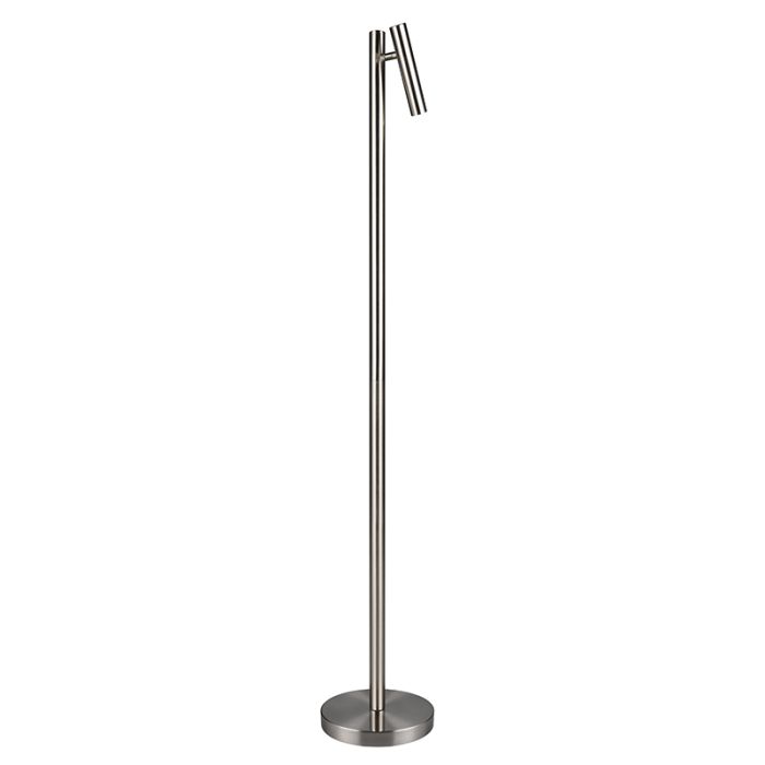 Lampadaire rechargeable moderne nickel, Peniguet, 3W, blanc chaud à froid réglable LED, avec variateur tactile