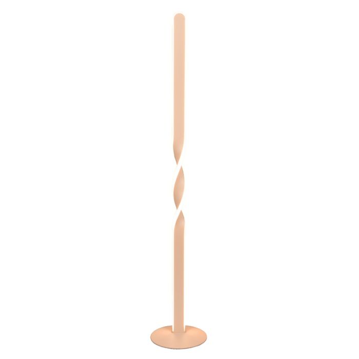 Lampadaire design marron, Quirinus, 19W, 4000K LED, avec interrupteur
