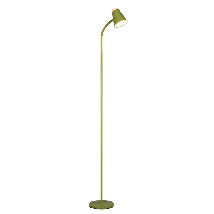 Lampadaire moderne vert, Rahul, 4,5W, 3000K LED, avec interrupteur