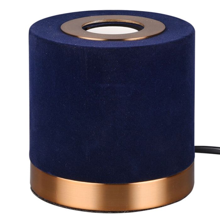 Lampe de table en béton bleue, Fabienne, avec interrupteur