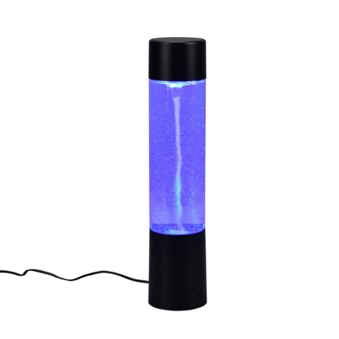 Lampe de table moderne noire, Mehdi, 1W, RGB LED, avec interrupteur
