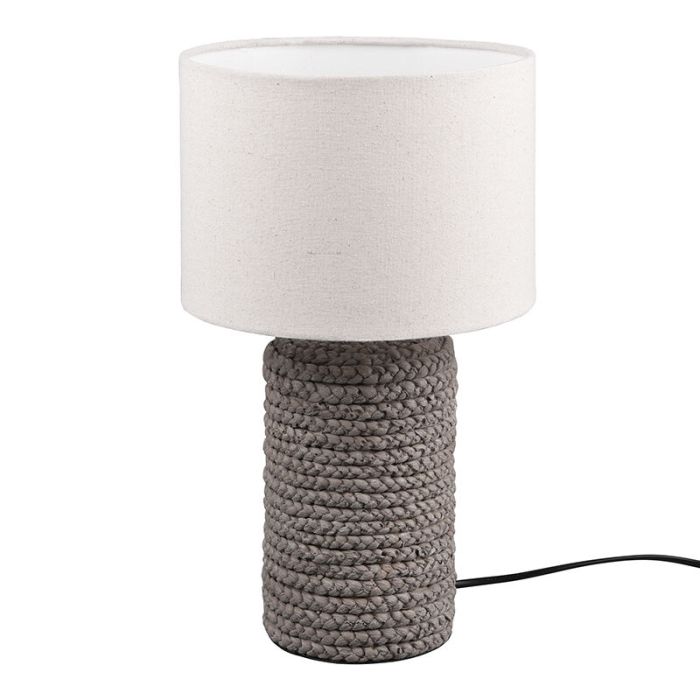 Lampe de table en céramique marronne, Boban, avec interrupteur
