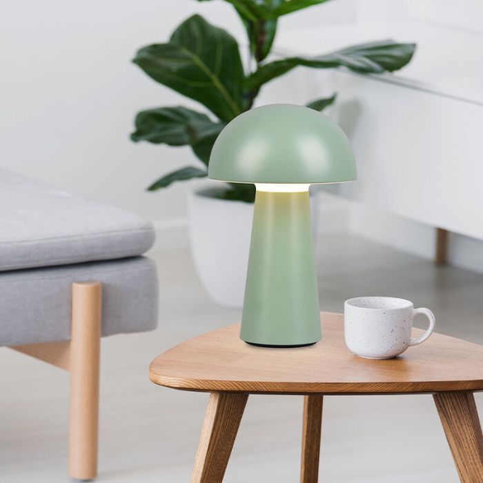Lampe de table extérieur moderne verte, Rachelle, 2W, 3000K LED, IP44, gradable en 3 étapes