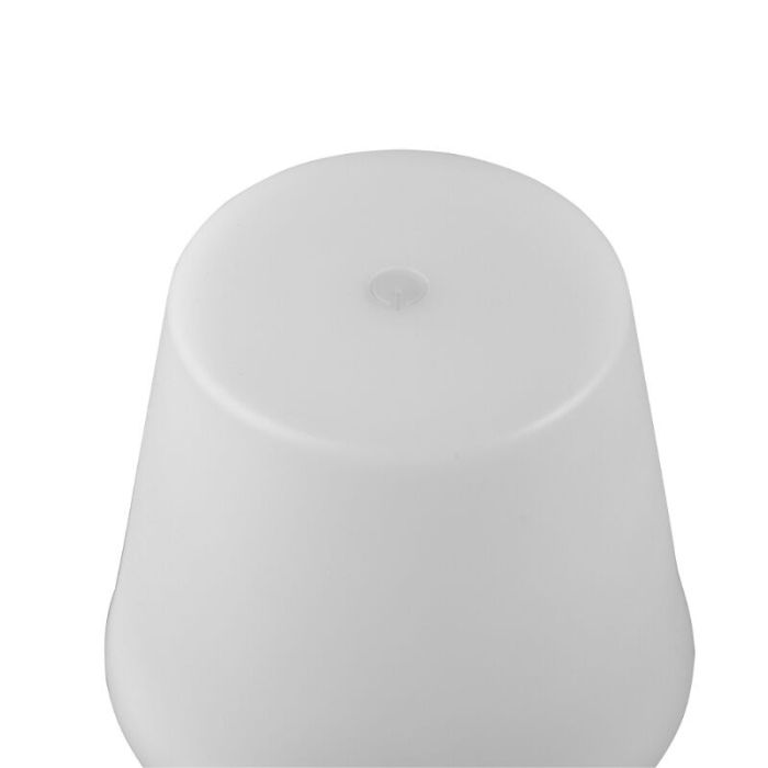 Lampe de table rechargeable en plastique blanche, Suman, 2W, blanc chaud à froid réglable LED, IP44, avec variateur tactile