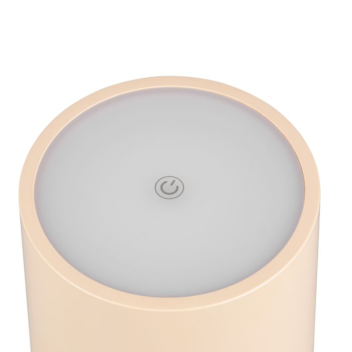 Lampe de table d'extérieur rechargeable moderne marronne, Lakisha, 1,5W, white switch LED, IP54, avec variateur tactile