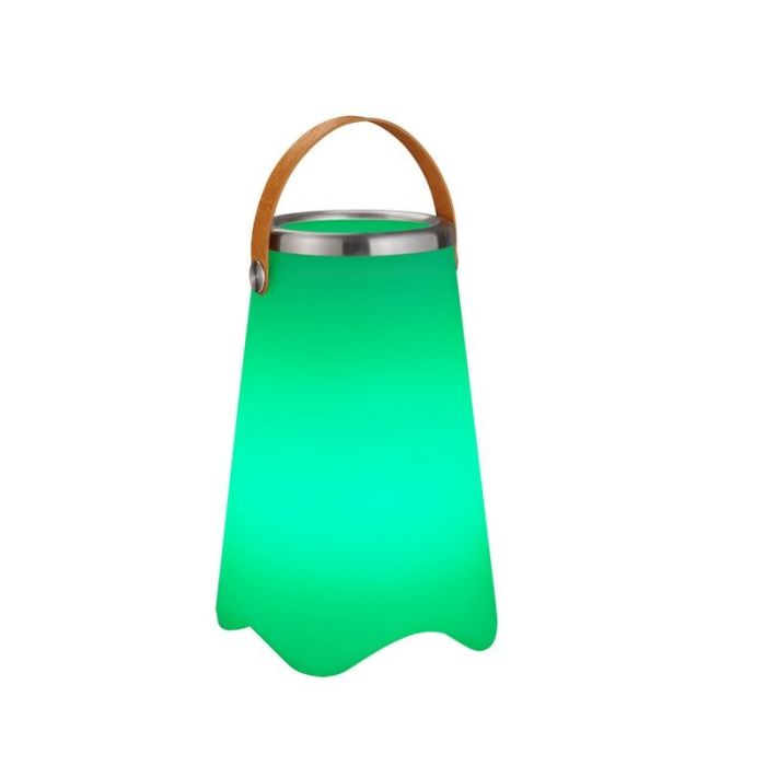 Lampe de table extérieur moderne blanche, Sedex, 2W, RGBW LED, IP44, avec télécommande
