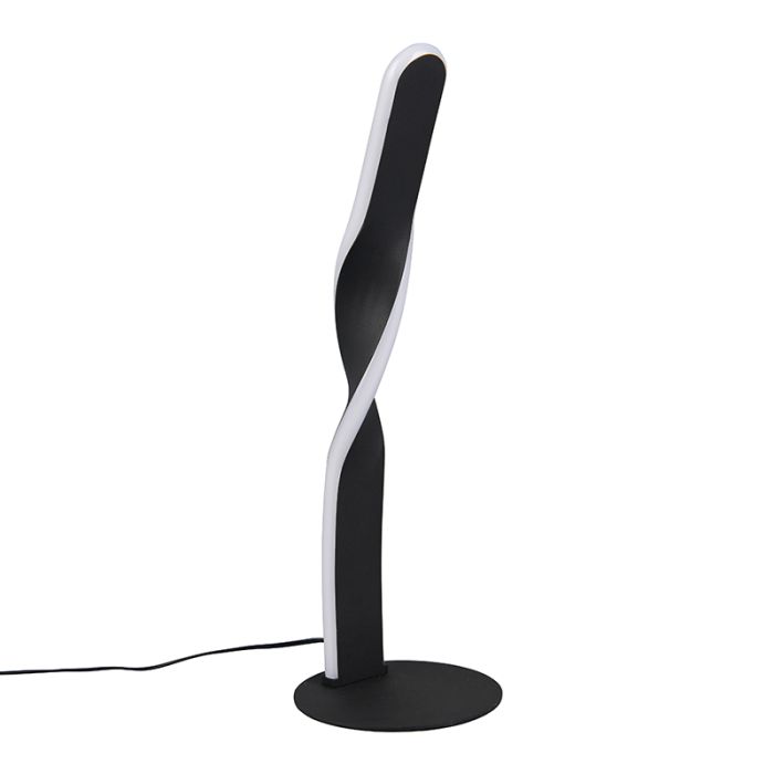 Lampe de table design noire, Quirinus, 10W, 4000K LED, avec interrupteur
