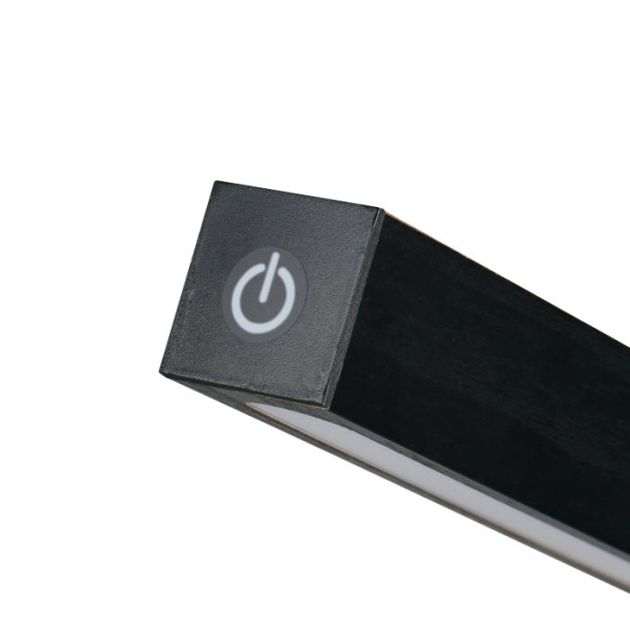 Lampe de table rechargeable moderne noire, Reijer, 2W, 3000K LED, avec variateur tactile