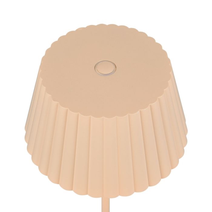 Lampe de table d'extérieur rechargeable moderne marronne, Reshma, 1,5W, 3000K LED, IP44, avec variateur tactile