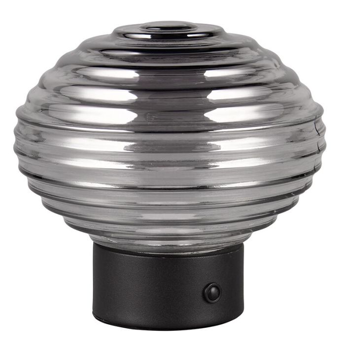 Lampe de table rechargeable rétro noire, Walid, 2W, 3000K LED, avec variateur tactile