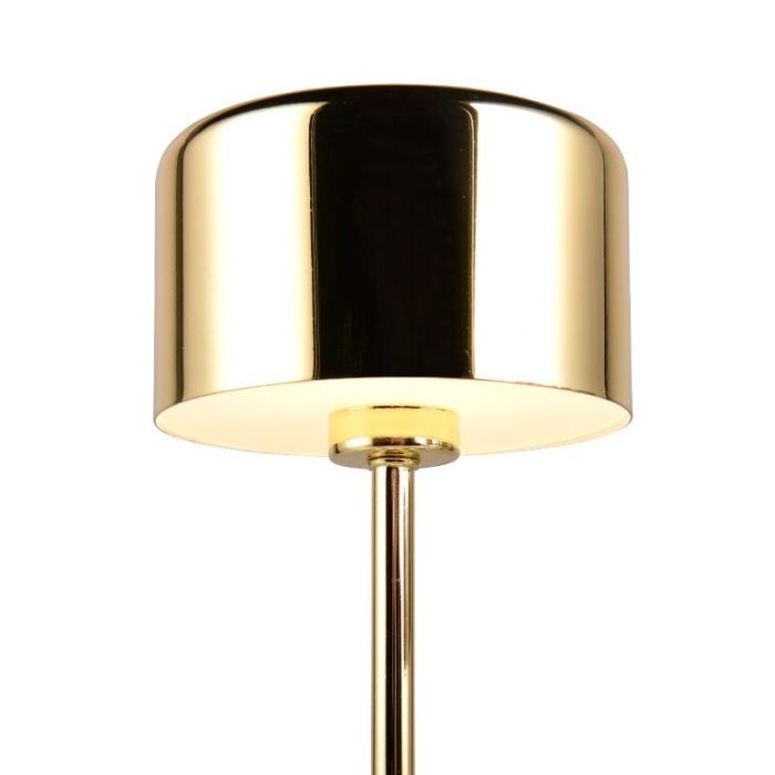 Lampe de table rechargeable moderne laiton, Dustin, 1W, 3000K LED, avec variateur tactile