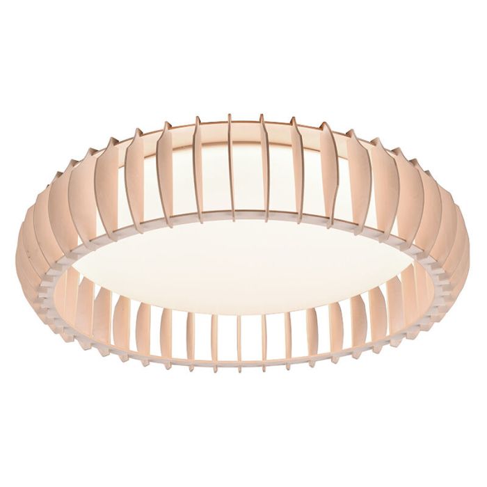 Lampe plafond moderne blanche, Bilge, 38W, blanc chaud à froid réglable LED, avec télécommande