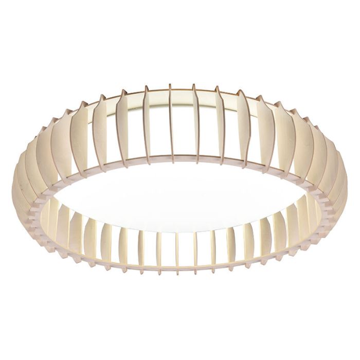 Lampe plafond moderne blanche, Bilge, 38W, blanc chaud à froid réglable LED, avec télécommande