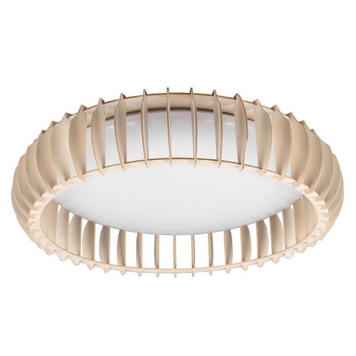 Lampe plafond moderne blanche, Bilge, 38W, blanc chaud à froid réglable LED, avec télécommande