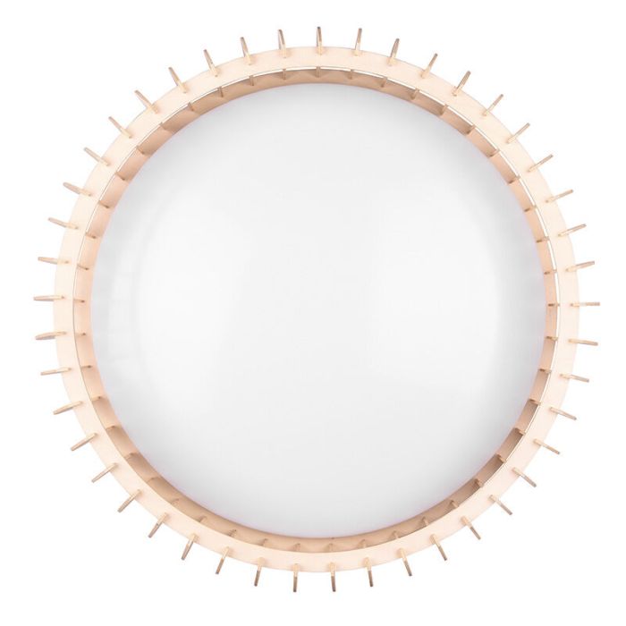 Lampe plafond moderne blanche, Bilge, 38W, blanc chaud à froid réglable LED, avec télécommande
