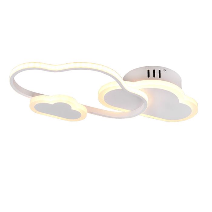 Plafonnier pour enfants moderne blanc, Cemil, 29W, RGBW LED, avec télécommande