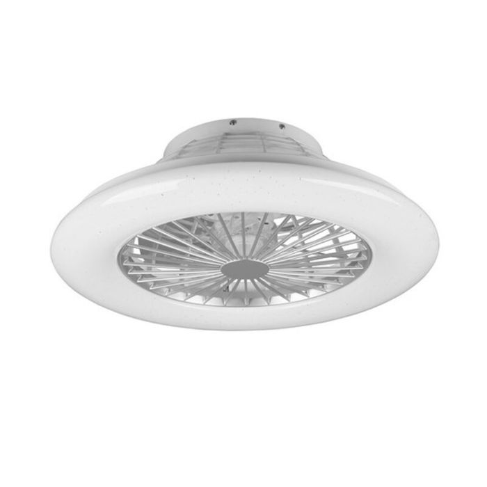 Ventilateur de plafond moderne gris, Damyan, 30W, RGBW LED, avec télécommande